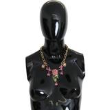 Dolce & Gabbana Smycken Dolce & Gabbana Chain Flower Bouquet Crystals Embellished Necklace