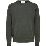 Herr - Vita Tröjor Selected New Coban Wool Sweater