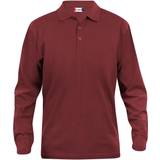 Clique Classic Lincoln Long-Sleeved Polo Shirt - Bordeaux