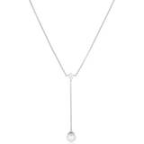 Cubic Zircon Halsband Sif Jakobs Adria Lungo Necklace - Silver/Pearls/Transparent