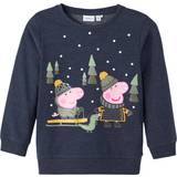 Överdelar Name It Peppa Pig Christmas Sweatshirt - Dark Sapphire