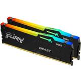 DDR5 - Röda RAM minnen Kingston Fury Beast RGB DDR5 4800MHz 2x16GB ECC (KF548C38BBAK2-32)
