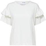 Selected T-shirts & Linnen Selected Organic Cotton Fleece T-shirt - Snow White