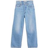 Dam Byxor & Shorts Levi's Ribcage Straight Ankle Jeans - Light Indigo Worn In/Blue