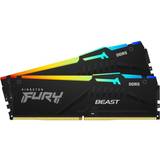 RAM minnen Kingston Fury Beast RGB Black DDR5 4800MHz 2x32GB (KF548C38BBAK2-64)