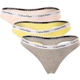 Calvin klein string 3 pack Calvin Klein Carousel Thongs 3-pack - Coral Cor/Cyber Green/Grey