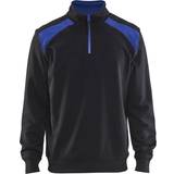Herr - Sweatshirts Tröjor Blåkläder 3353 Half Zip Sweatshirt - Black/Cornflower Blue