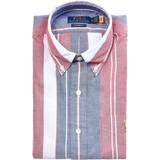 Randiga Skjortor Polo Ralph Lauren Stripe Short Sleeve Oxford Shirt - Blue/Red