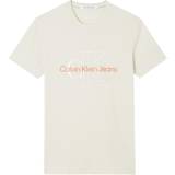 Calvin Klein Herr - Orange T-shirts & Linnen Calvin Klein Jeans Monogram Logo Slim Fit Tee