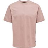 Only & Sons Kläder Only & Sons – t-shirt i oversize med logga-Pink