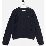 Tommy Hilfiger Sweatshirts Barnkläder Tommy Hilfiger Topp Textured Ruffle Knit Top L/S