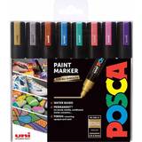 set di pennarelli PC-1M bianco per decorazioni su tessuti Posca 1 pezzo di ciascun colore vetro e metallo colori: nero 