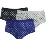 Prickiga Underkläder Rectangle Underpants with Fly 3-pack - Black/Grey/Blue