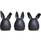 Svarta Inredningsdetaljer DBKD Triplets Easter Rabbit Påskdekoration 7cm 3st