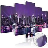 Lila Tavlor Arkiio Foto på akryl Purple Sky [Glass] 100x50 Tavla