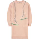 Sweatshirtklänningar Barnkläder il gufo Ice-Skates Knitted Dress - Pink