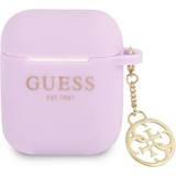 Hörlurar Guess Silicone Charm Collection Skal Airpods Lila