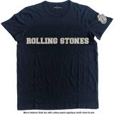 Rolling Stones Herr T-shirts Rolling Stones The Unisex Applique T-Shirt/Logo & Tongue (Medium)