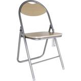 Campingbord på rea Confortime Folding Chair Wood Metal Steel Grey (44 x 4 x 80 cm)