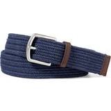 Beige - Herr Skärp Polo Ralph Lauren Braided Stretch Cotton Belt - Blue