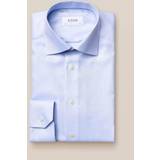 Eton Kläder Eton Ljusblå skjorta i texturerad twill