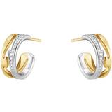 Georg Jensen Fusion Earrings - Gold/White Gold/Diamonds