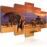 Djur Tavlor Arkiio Africa Elephants Tavla 200x100cm