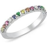 Rubiner Ringar Nuran Pera Ring - White Gold/Multicolour/Diamonds