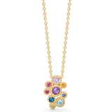 Mads Z Luxury Rainbow Pendant Necklace - Gold/Multicolour