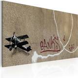 Beige Tavlor Arkiio Love plane (Banksy) 60x40 Tavla