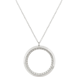 Edblad Zinnia Necklace L - Silver/Transparent