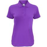 Dam - Lila Pikétröjor B&C Collection Women's Safran Timeless Short-Sleeved Pique Polo Shirt - Purple
