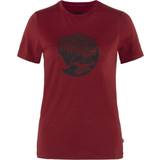 Blåa - Dam - Ull T-shirts Fjällräven Abisko Wool Fox Ss W, Pomegranate Red-Dark Navy, S, Tröjor Och T-Shirts