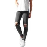 Urban Classics Cutted Knee Leggings (Washed Black, XS)