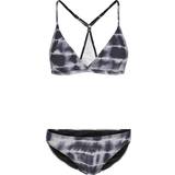 Elastan/Lycra/Spandex - Vita Badkläder Urban Classics Ladies Tie Dye Triangle Back Bikini Bikini-set Dam