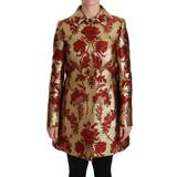 Dam - Gula Kappor & Rockar Dolce & Gabbana Women's Floral Brocade Cape Coat Jacket JKT2519 IT36
