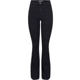 Pieces Dam Jeans Pieces – Peggy – Svarta utsvängda jeans med hög midja-Svart/a