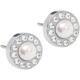 Blomdahl Brilliance Halo Earrings - Silver/Transparent/Pearl