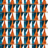 Orange Metervaror Arvidssons Textil Kitty Metervara Orange, Blå (150x50cm)