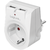 LogiLink Strömbrytare & Eluttag LogiLink Socket adapter 1x CEE 7/3 2x USB-A