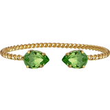 Rodium Armband Caroline Svedbom Mini Drop Bracelet - Gold/Peridot