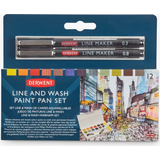 Derwent Line & Wash Paint Pan Set 12 halvkoppar