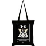 Spooky Cat The Lovers Tarot Tote Bag (One Size) (Black/White)