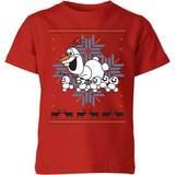 Flickor Jultröjor Barnkläder Disney Frozen Olaf and Snowmen Kids' Christmas T-Shirt 7-8