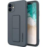 Stativ iphone Wozinsky Kickstand Case flexibelt silikonskal med stativ iPhone 12 Marinblått