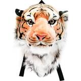 Vita Väskor Bengal Orange Tiger Animal Head Backpack and Wall Mount Black/Orange/White One-Size