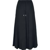 Lös Kjolar Urban Classics Viscose Midi Skirt - Black