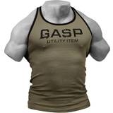 Herr - Stretch Linnen Gasp Ribbed T-Back Men - Washed Green