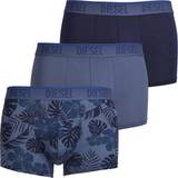 Diesel Underkläder Diesel 3-Pack Solid & Floral Print Boxer Trunks, Blue/Navy