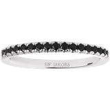 Cubic Zircon Ringar Sif Jakobs Ellera Ring - Silver/Black